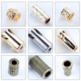 Gold/Bronze/Rose Gold/Glossy black/White/Platinum/Matte black-Alloy End Stopper