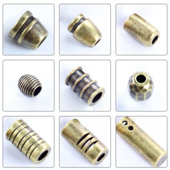 Gold/Bronze/Rose Gold/Glossy black/Platinum/Matte black/White-Alloy End Stopper